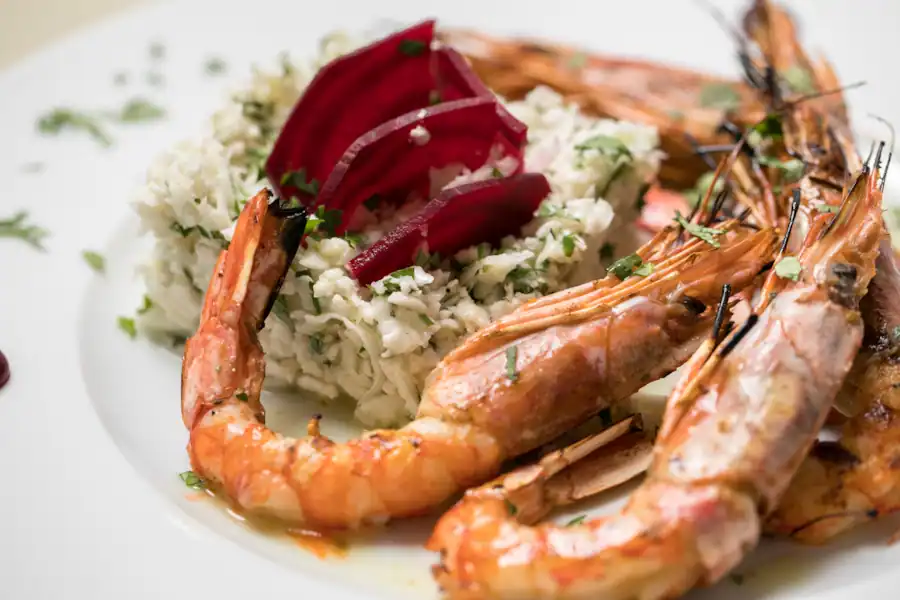 Fresh fish dish at a Greek restaurant in Naxos