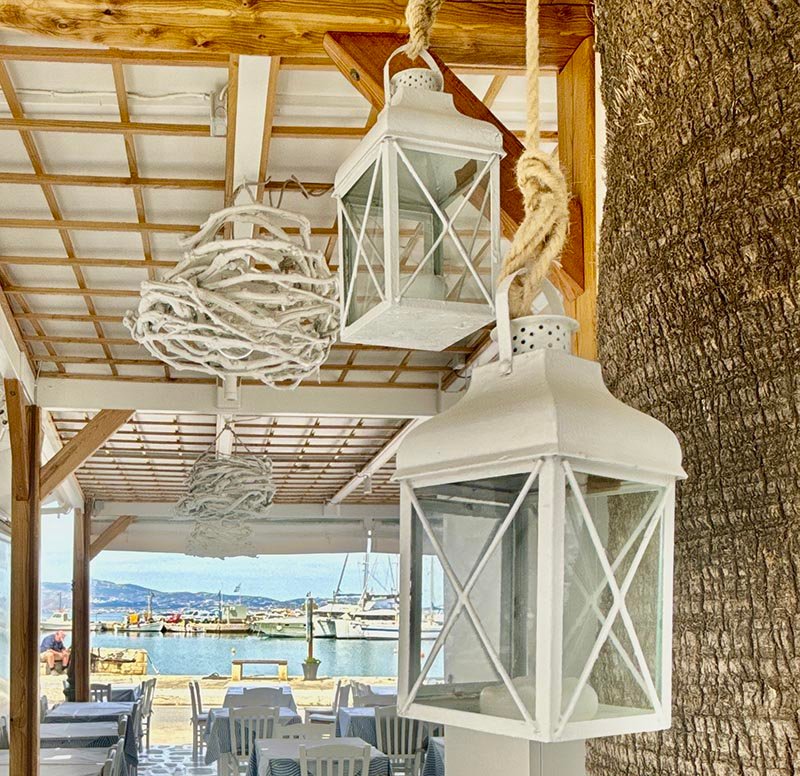 Naxos port and Chora near Capriccio Restaurant